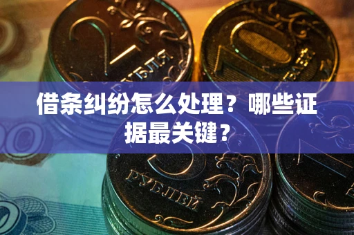 济南借条纠纷怎么处理？哪些证据最关键？