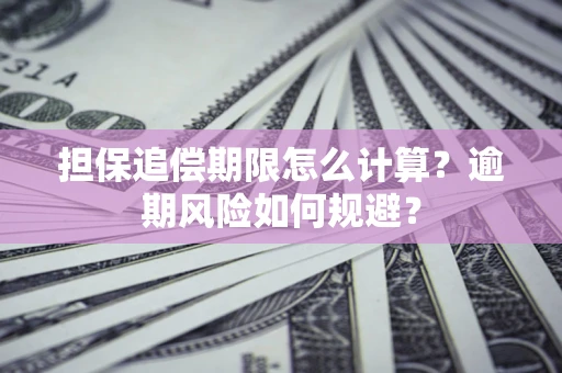 济南担保追偿期限怎么计算？逾期风险如何规避？
