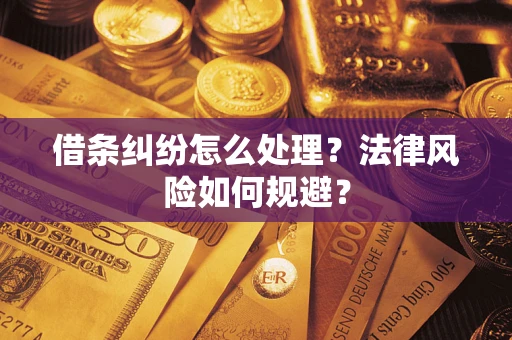 济南借条纠纷怎么处理？法律风险如何规避？