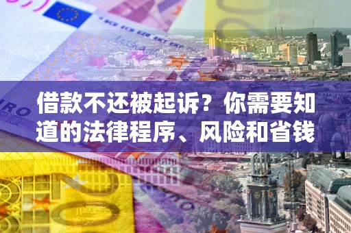 济南借款不还被起诉？你需要知道的法律程序、风险和省钱技巧